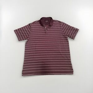 PING Sensor Cool Golf Polo Mens XL White Red Striped Short Sleeve